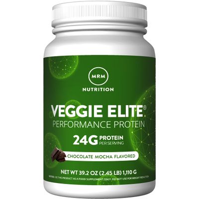 MRM Nutrition Veggie Elite Performance Protein | Chocolate Mocha Flavor | Plant-Based Protein Powder with BCAAs | Vegan + Gluten-Free | Digestive Enzymes | Easy to Digest | 31 Servings