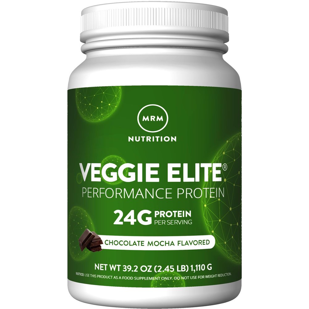 MRM Nutrition Veggie Elite Performance Protein | Chocolate Mocha Flavor | Plant-Based Protein Powder with BCAAs | Vegan + Gluten-Free | Digestive Enzymes | Easy to Digest | 31 Servings