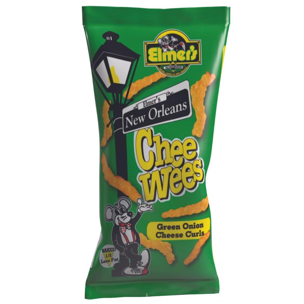Elmer's New Orleans Chee-wee's, Authentic NOLA Green Onion Flavor, Irresistible Crunchy Snack Delight 5 oz Bags, Pack of 1