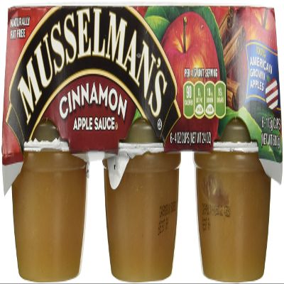 Musselmans Cinnamon Apple Sauce, 4 Ounce - 18 per pack -- 1 each.