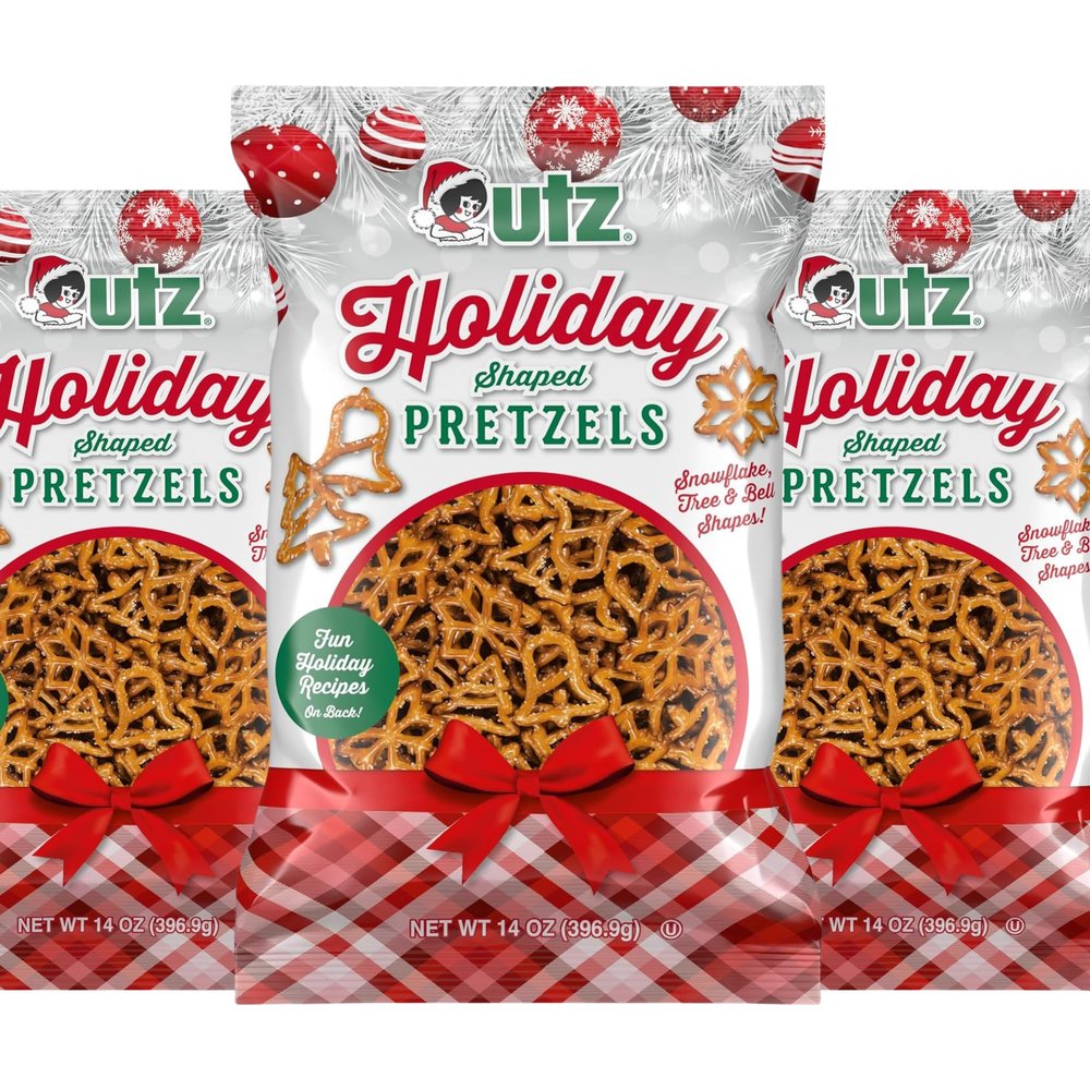 Utz Holiday Shape Pretzels, 14 Ounce Pack of 3