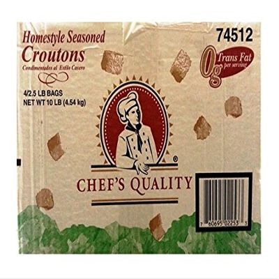 Chef's Quality Croutons, Seasoned Homestyle, 10 Pound