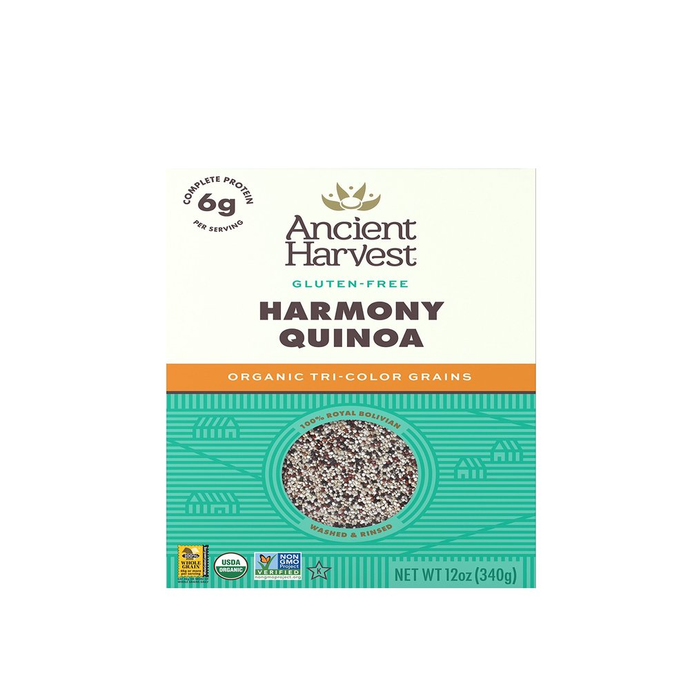 Ancient Harvest Organic Quinoa, Harmony Tri-Color Blend, 12 oz. Box, Essential Gluten-Free Whole Grain Quinoa Mix Packed with Protein, An Easy to Prepare Supergrain