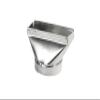 GAF Master Flow - 10" x 3-1/4" to 4" Stack Boot - SB10X3.25X4 - Galvanized Steel, in-Wall Duct Transition, Connects Round Pipe, Flex Duct to Rectangular Stack, HVAC Ventilation Fitting view 1