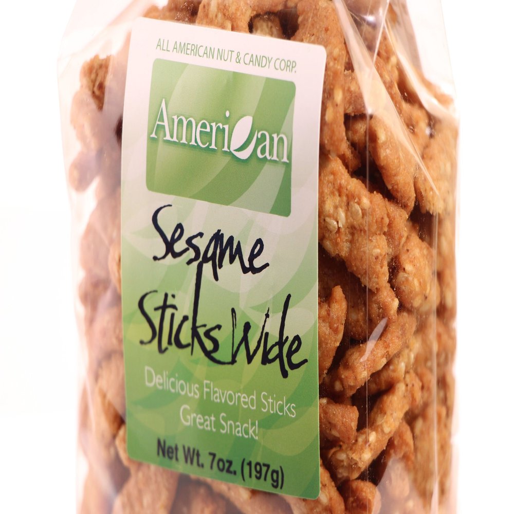 7oz Gourmet Style Bag of Delicious Wide Sesame Sticks [716 lb.]