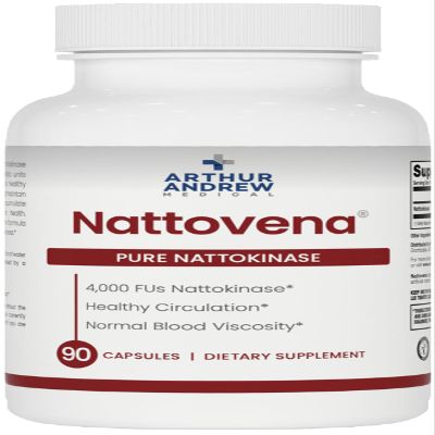 Arthur Andrew Medical, Nattovena, Pure Nattokinase Supplement, Double Strength 4,000 FUs per Capsule, 90