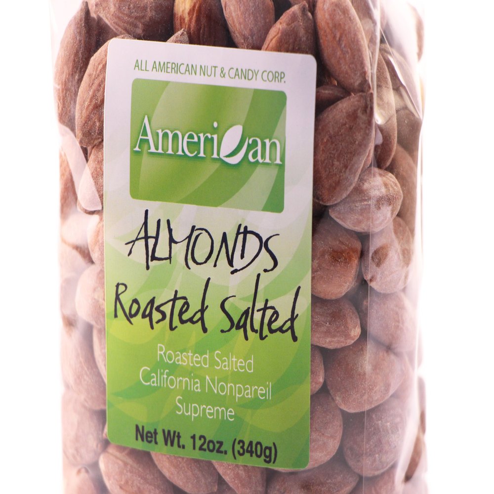 12oz Gourmet Style Bag of Delicious Californian Supreme Roasted Salted Almonds [ lb.]