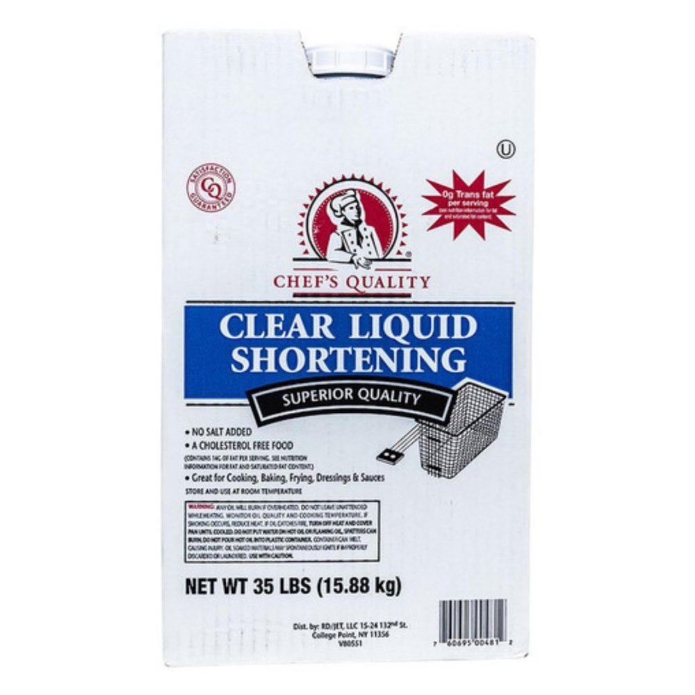 Chef's Quality Clear Liquid Shortening, 35 Pound