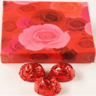 Scott's Cakes Milk Chocolate Covered Amaretto Cherries in a 1 Pound Pink Roses Box