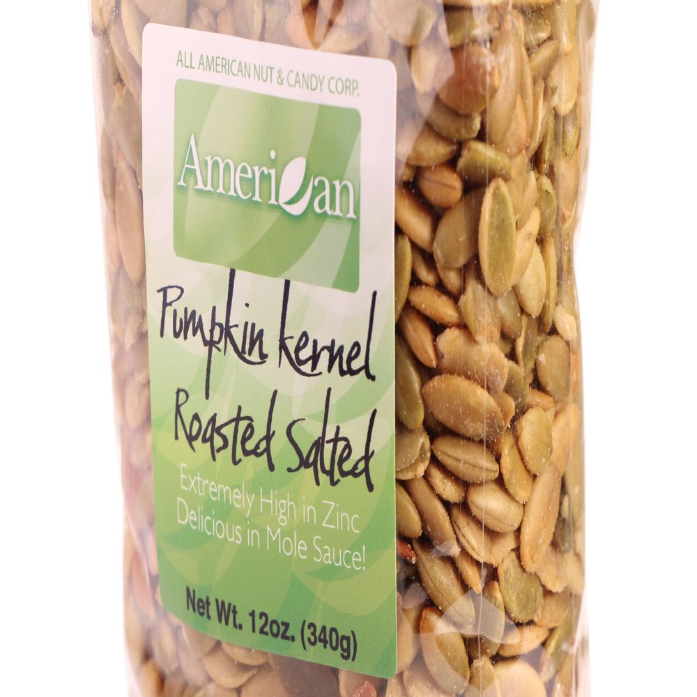 12oz Gourmet Style Bag of Roasted Salted Pumpkin Seeds [ lb.]