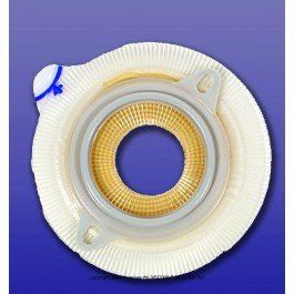 Assura Convex Extra-Extended Wear Skin Barrier Flange with Belt Tabs-Cut-to-Fit 3/4" - 7/8" (15 - 22 mm) Color Code Green - Box of 5