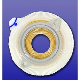 Assura Convex Extra-Extended Wear Skin Barrier Flange with Belt Tabs-Cut-to-Fit 3/4" - 7/8" (15 - 22 mm) Color Code Green - Box of 5