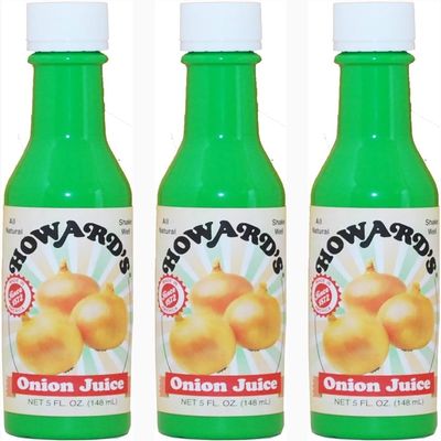 Howards Onion Juice, 5 fl oz | Pure Liquid Onion Seasoning | All-Natural Flavor Enhancer for Cooking, Marinades, Dressings & Sauces | No Artificial Preservatives [Pack of 3]