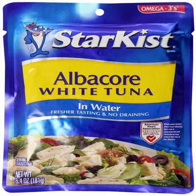 StarKist Albacore White Tuna in Water, 6.4-Ounce Pouch (Pack of 15)