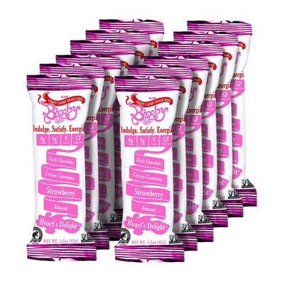 Bixby Dark Chocolate Candy Bars | Dark Chocolate, Strawberry, Cinnamon and Almond | Non GMO, Gluten Free, Vegan Chocolate Bar | Bulk Chocolate Bars 1.5oz (12-pack) | Chocolate Gift