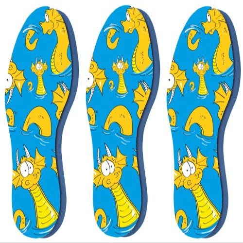 Pedag Soft | Fabric Covered Latex Foam Insoles | Lemon Scented | Children Size US 8C/9C-EU 24/25 | 3 Pair
