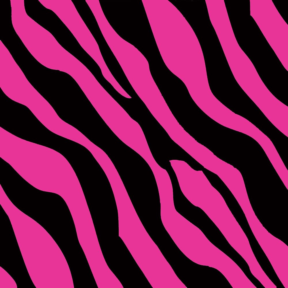 2" ~ Pink & Black Zebra Stripe Background Birthday ~ Edible Cake/Cupcake Topper!!!