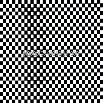 2" ~ Small Checkerboard Pattern Birthday ~ Edible Cake/Cupcake Topper!!!