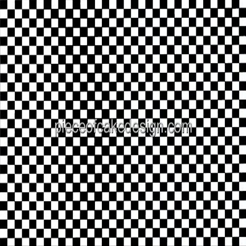 2" ~ Small Checkerboard Pattern Birthday ~ Edible Cake/Cupcake Topper!!!