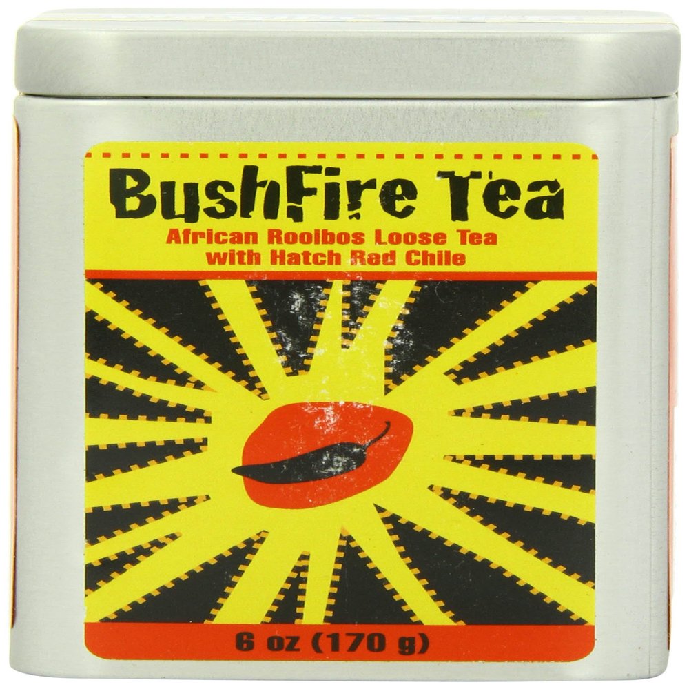 Bushfire Tea African Rooibos Loose Tea with New Mexican Red Chile, 6 Ounce
