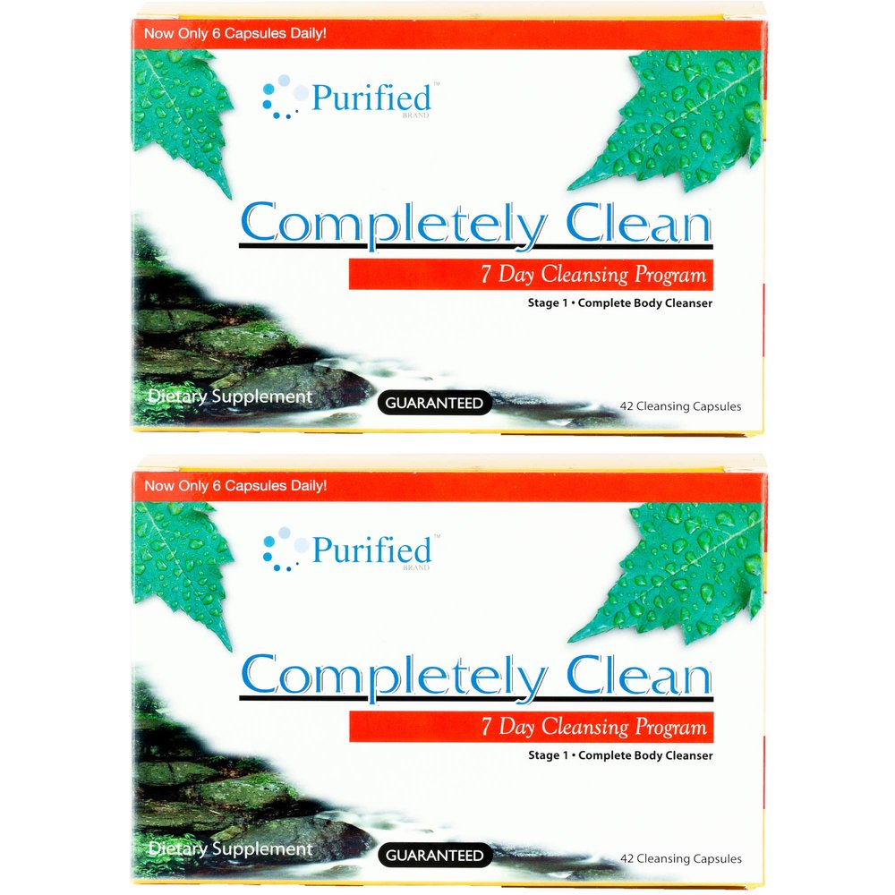 Omni Completely Clean 7 Day Detox - Complete Body Cleansing Support Pills - Deep System Cleanser Formula - Flush Out Toxins & Waste - 42 Capsules (Pack of 2)