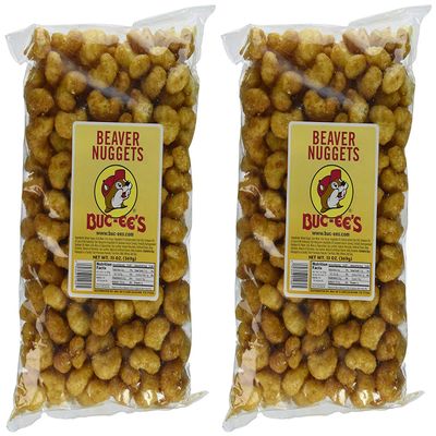 Buc-ee's Famous Beaver Nuggets Sweet Corn Puff Snacks, 13 Ounces (Pack of Two 13 Ounce Bags - 26 Ounces Total))