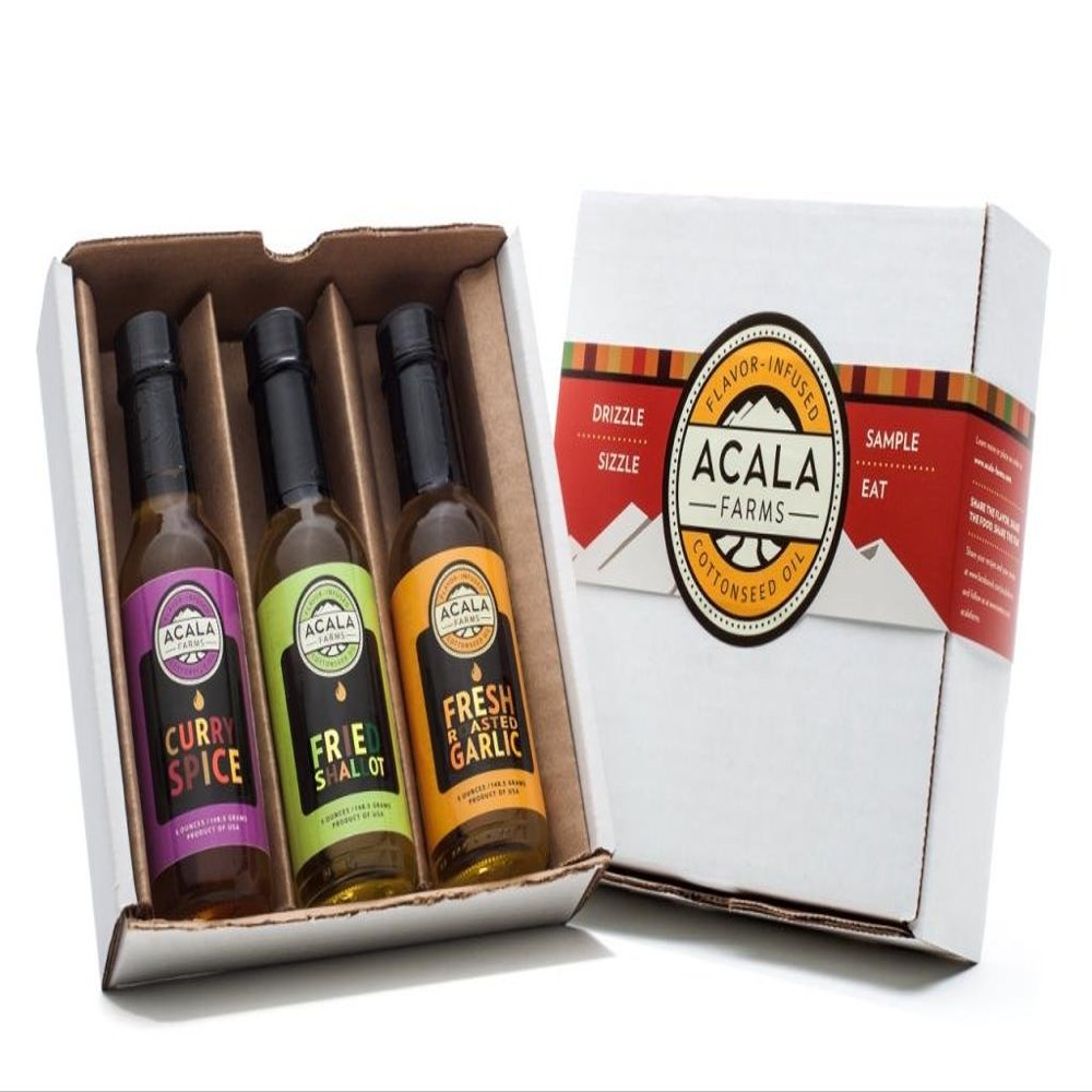 3-bottle Acala Farms gift box: Savory Staples