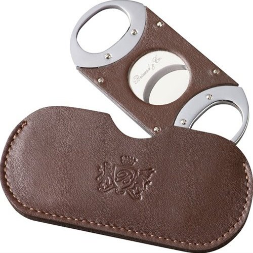 Brizard & Co. Soft Leather Coffee Double Guillotine Cigar Cutters