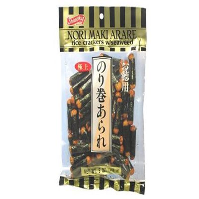 Nori Maki Arare (Rice Crackers with Seaweed) - 5oz (Pack of 12)