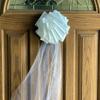 GiftWrap Etc. Assembled White Wedding Pew Bows - 8" Wide, Set of 4, Tulle Tails, Extra Wide Ribbon, Reception, Aisle Decor, Bridal Shower, Valentine's Day, Mother's Day, Anniversary, School Dance view 2