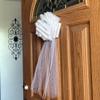GiftWrap Etc. Assembled White Wedding Pew Bows - 8" Wide, Set of 4, Tulle Tails, Extra Wide Ribbon, Reception, Aisle Decor, Bridal Shower, Valentine's Day, Mother's Day, Anniversary, School Dance view 3
