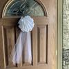 GiftWrap Etc. Assembled White Wedding Pew Bows - 8" Wide, Set of 4, Tulle Tails, Extra Wide Ribbon, Reception, Aisle Decor, Bridal Shower, Valentine's Day, Mother's Day, Anniversary, School Dance view 4