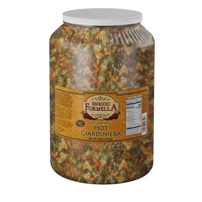 Enrico Formella | Hot Giardiniera | Italian - Chicago Style Hot Pickled Vegetables 128oz.