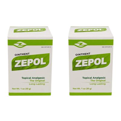 Zepol Original. Topical Ointment for Muscles, Joints, Backache, Sprains, and Strains. 1 oz. Pack of 2