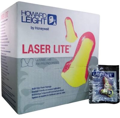Laser-LITE Hearing Protection Multi Color NRR 32 Ear Plug Without Cord 1 Box by R3 Safety - MS92260