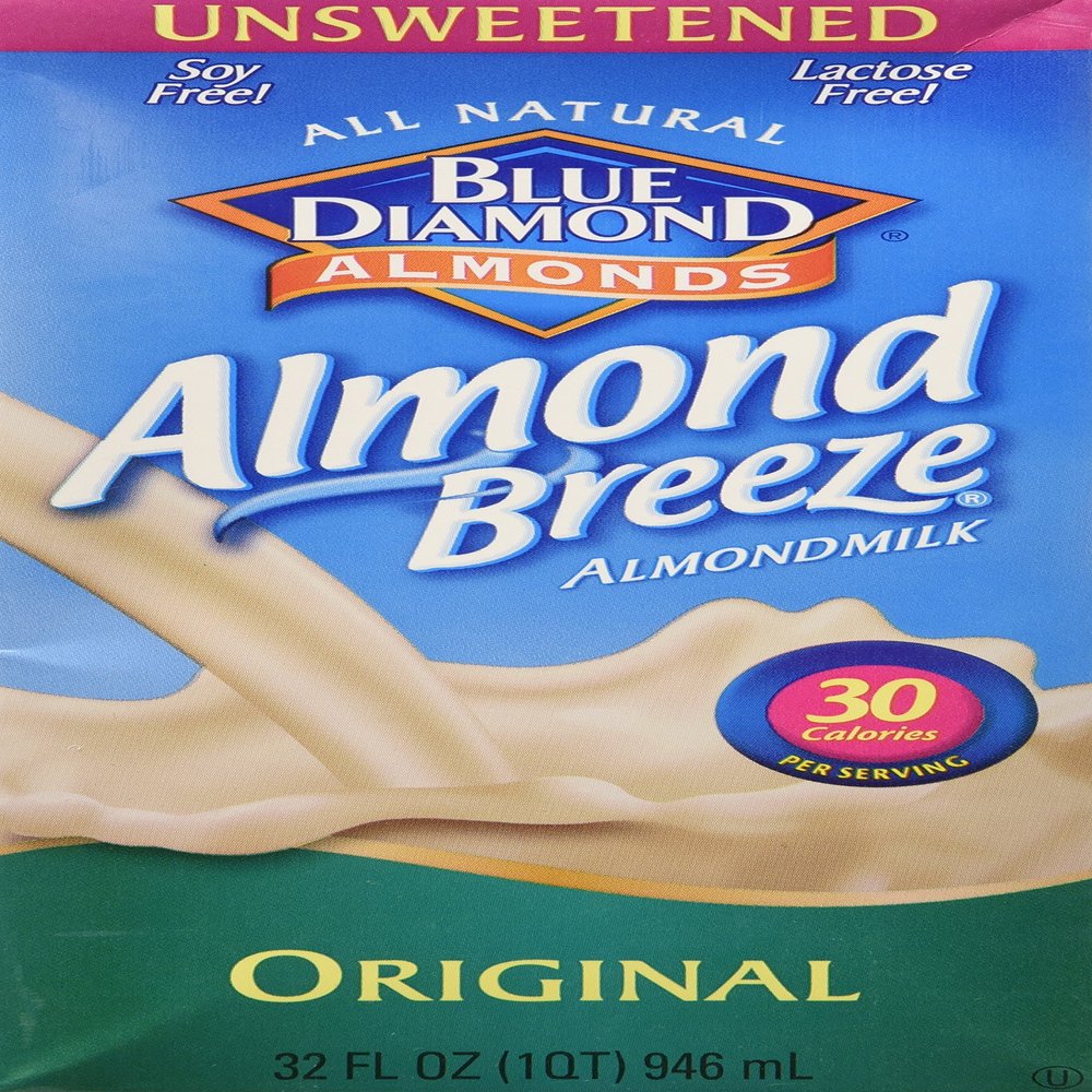 Blue Diamond Almond Breeze Unsweetened Almond Milk - 32 fl oz (6 pack)