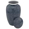 Dark Blue Harbor Cremation Urn for Ashes, Aluminum, Blue Urn, Gray, Grey Urn, Adult Sized Cremation Urn, 10.5 Inches High view 2