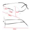 XINGNIAN 2 Pairs of 50mm Retro Rimless Round Blue Light Blocking Oversized Reading Glasses Lightweight Flexible Readers +2.50 view 2
