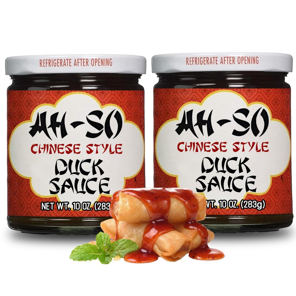 Ah-So Duck Sauce 2 Pack (2 10 oz Jars) | Sweet & Tangy Chinese-Style Dipping Sauce for Egg Rolls, Wontons & Appetizers; Great Glaze for Chicken, Pork & Wings.