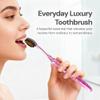 Nano-b Manual Toothbrush for Adults with Sensitive Gums, Gold & Charcoal Soft/Medium Bristles, Travel Case, Blue view 2