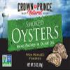 Crown Prince Natural Smoked Oysters in Pure Olive Oil, 3-Ounce Cans (Pack of 18) view 4