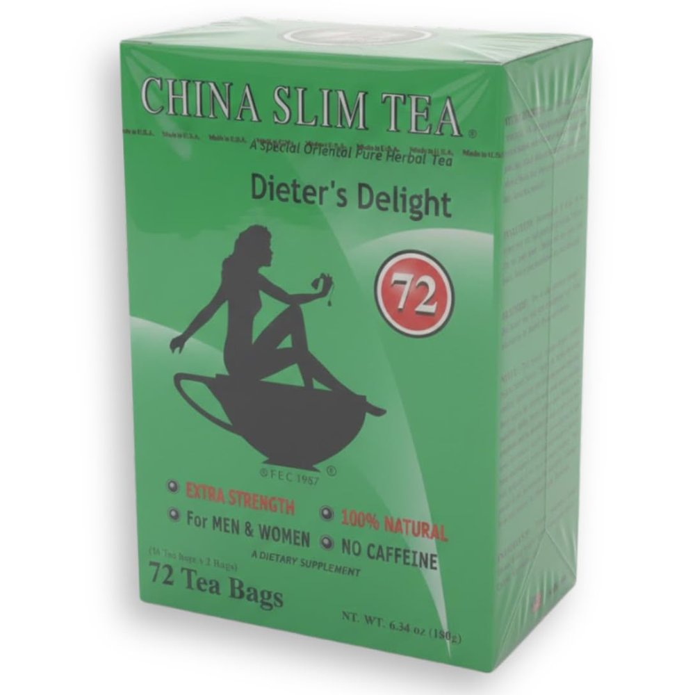 China Slim Tea Dieter's Delight 72 Tea Bags (NET WT 6.34 OZ (180 g) Made in USA