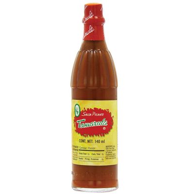 Tamazula Red Hot Sauce MexGrocer Salsa All Natural, Gluten Free & Vegan, Spice Mix Made From Red Peppers Perfect For Chips, Fast Foods, Lunch, Snacks or More 140 ml Pack of 5