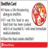 Shellfish Allergy Translation Card (2 Pack) - Translated in Khmer or any of 47 languages view 1