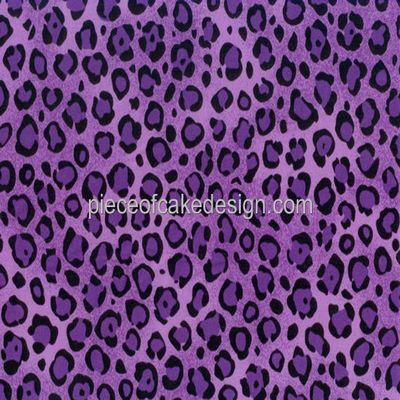 1/8 ~ Purple Leopard Print Background Birthday ~ Edible Cake/Cupcake Topper!!!