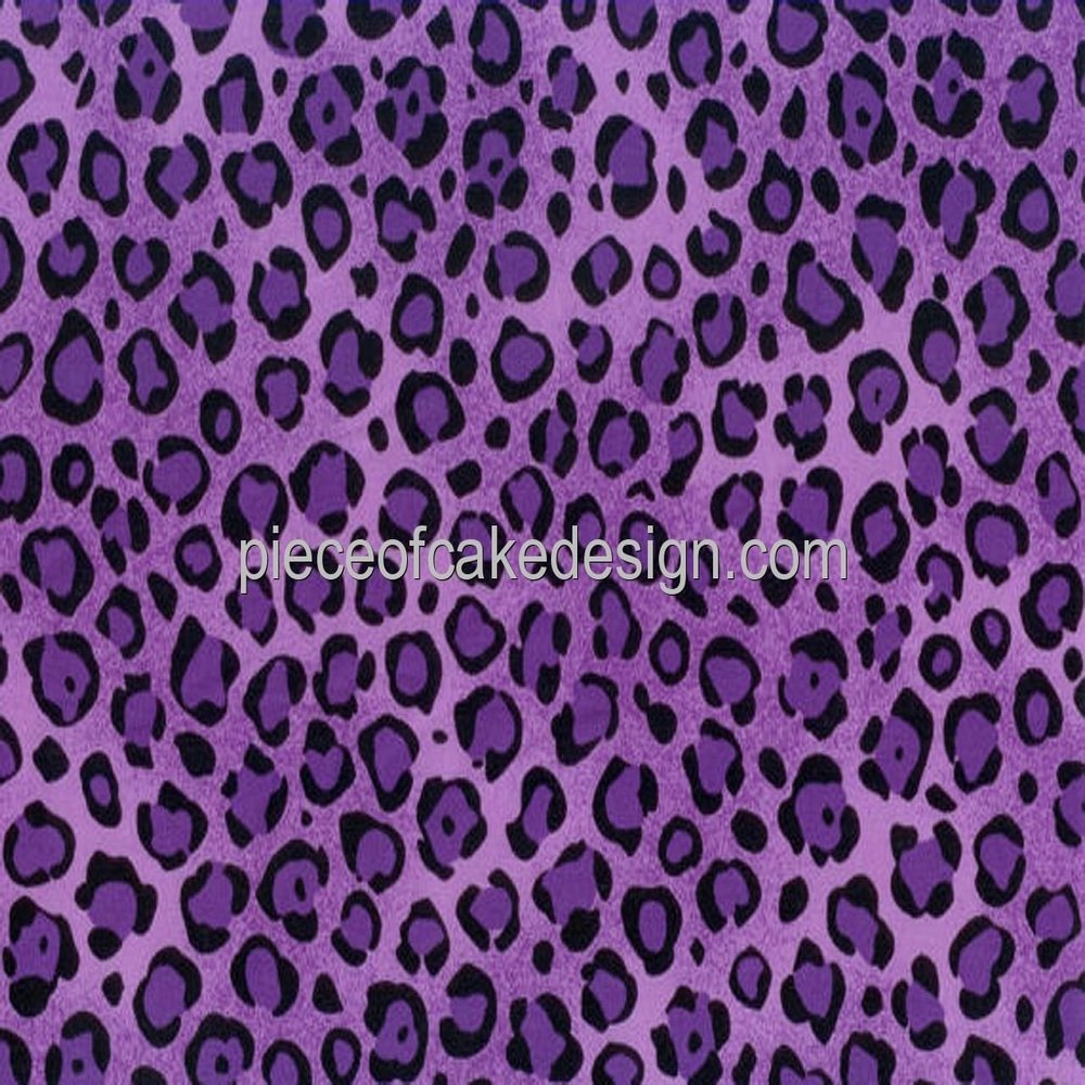 1/8 ~ Purple Leopard Print Background Birthday ~ Edible Cake/Cupcake Topper!!!