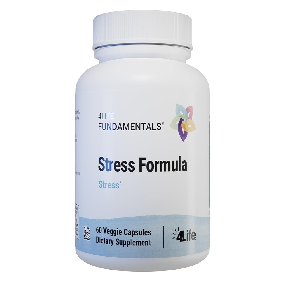 4Life Stress Formula, Dietary Supplement, Supports Nervous System and Sleep with Lemon Balm, Chamomile & Valerian Root, 60 Capsules