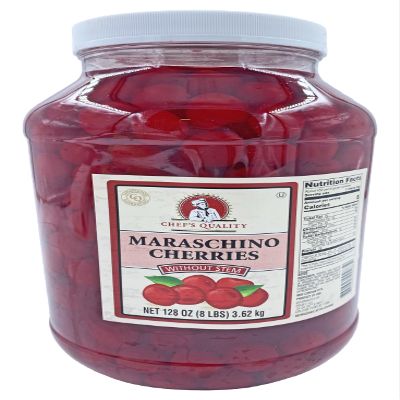 Chef's Quality: Maraschino Cherries No Stem 1 Gallon