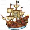 3" ~ Pirate Ship Birthday ~ Edible Cake/Cupcake Topper!!! view 1