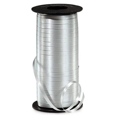 Silver Curling Ribbon - Silver Balloon Ribbon - 500 Yards